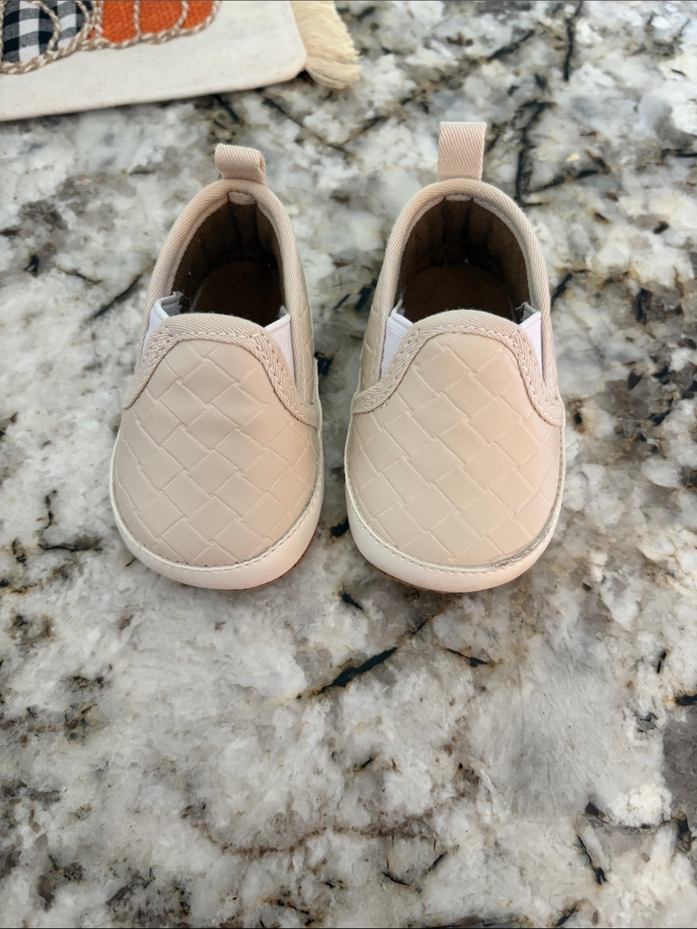 Target Cream Quilted Slip-On Baby & Walker Shoes